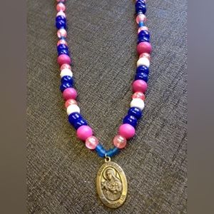 St Therese Rose Shower Necklace